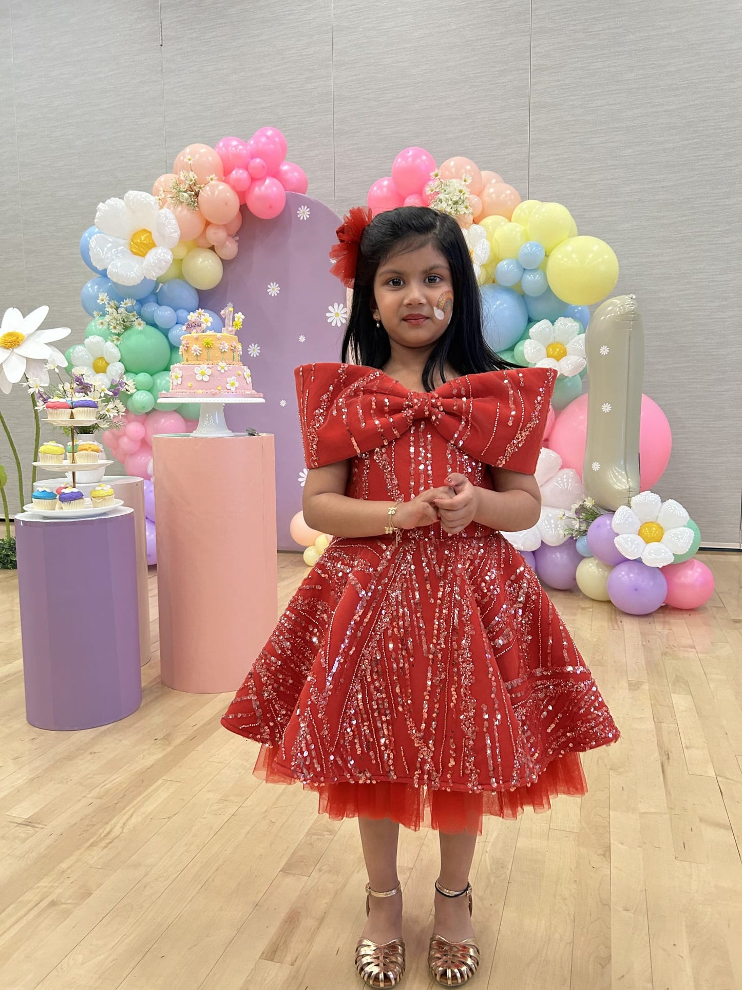 Red Offshoulder Barbie Dress