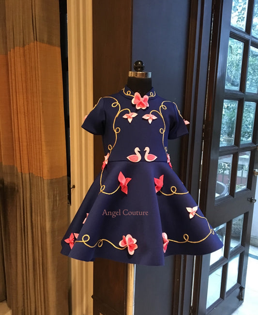 Royal Blue Swan Dress