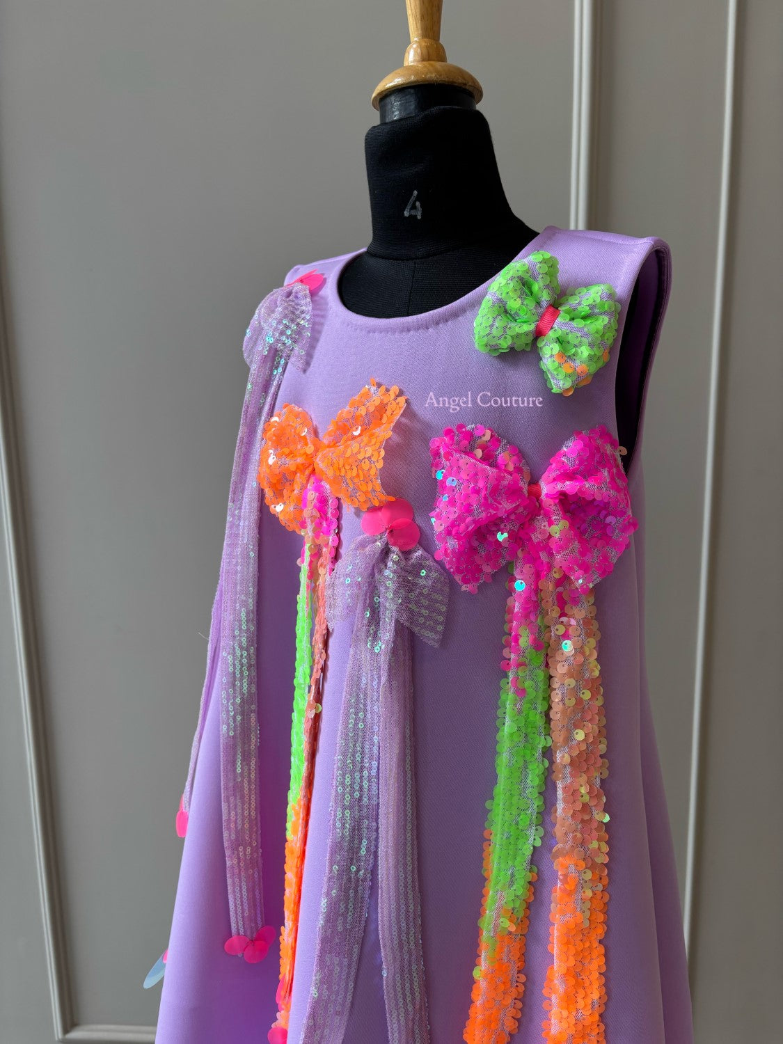 Lilac Neon Bow Dress