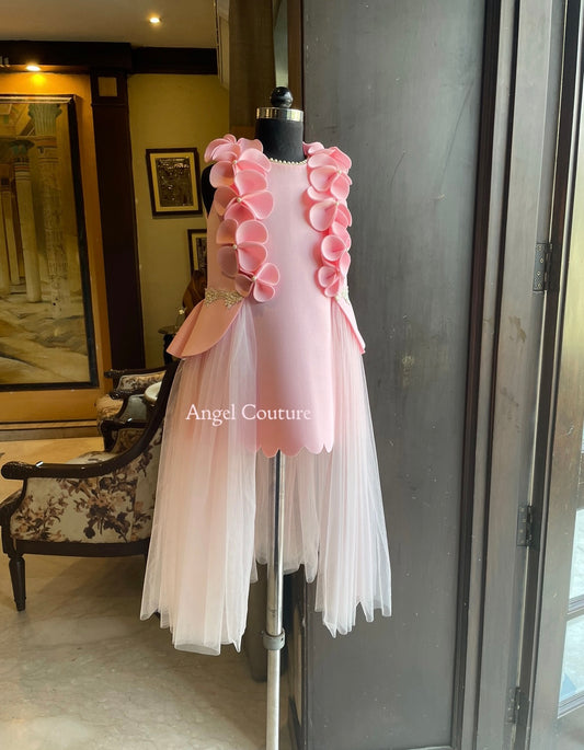 Baby Pink Princess Scallop Dress