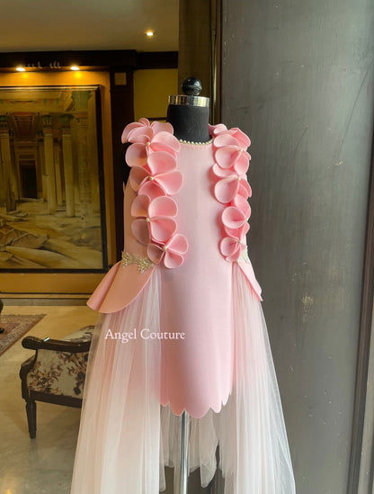 Baby Pink Princess Scallop Dress