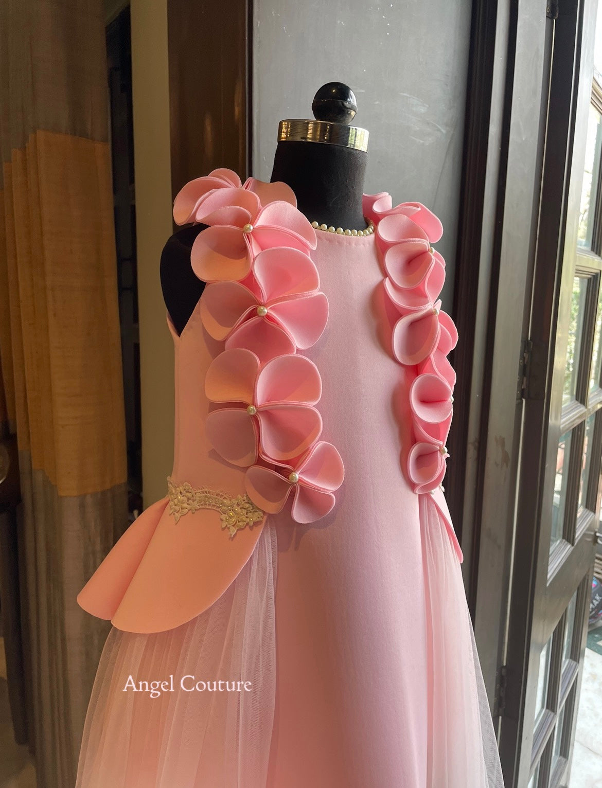 Baby Pink Princess Scallop Dress