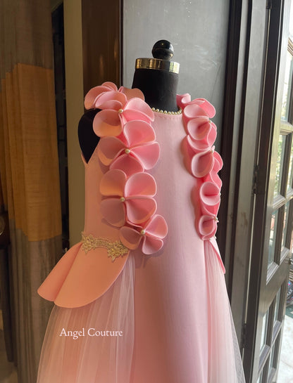 Baby Pink Princess Scallop Dress