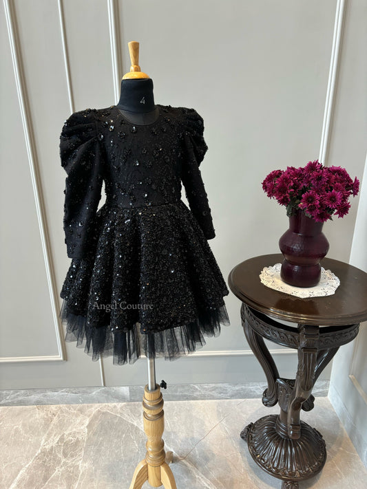 Black Sequence Dark Night Dress