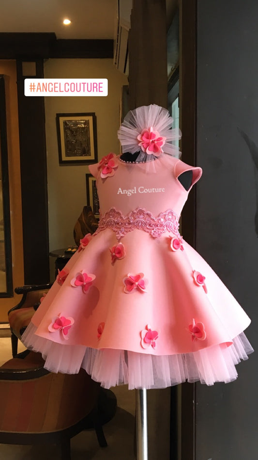 Lotus Pink Heart Flower Dress