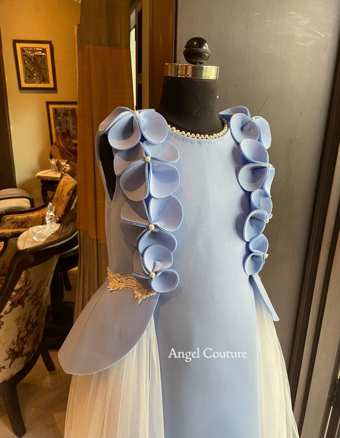 Powder Blue Princess Scallop Dress