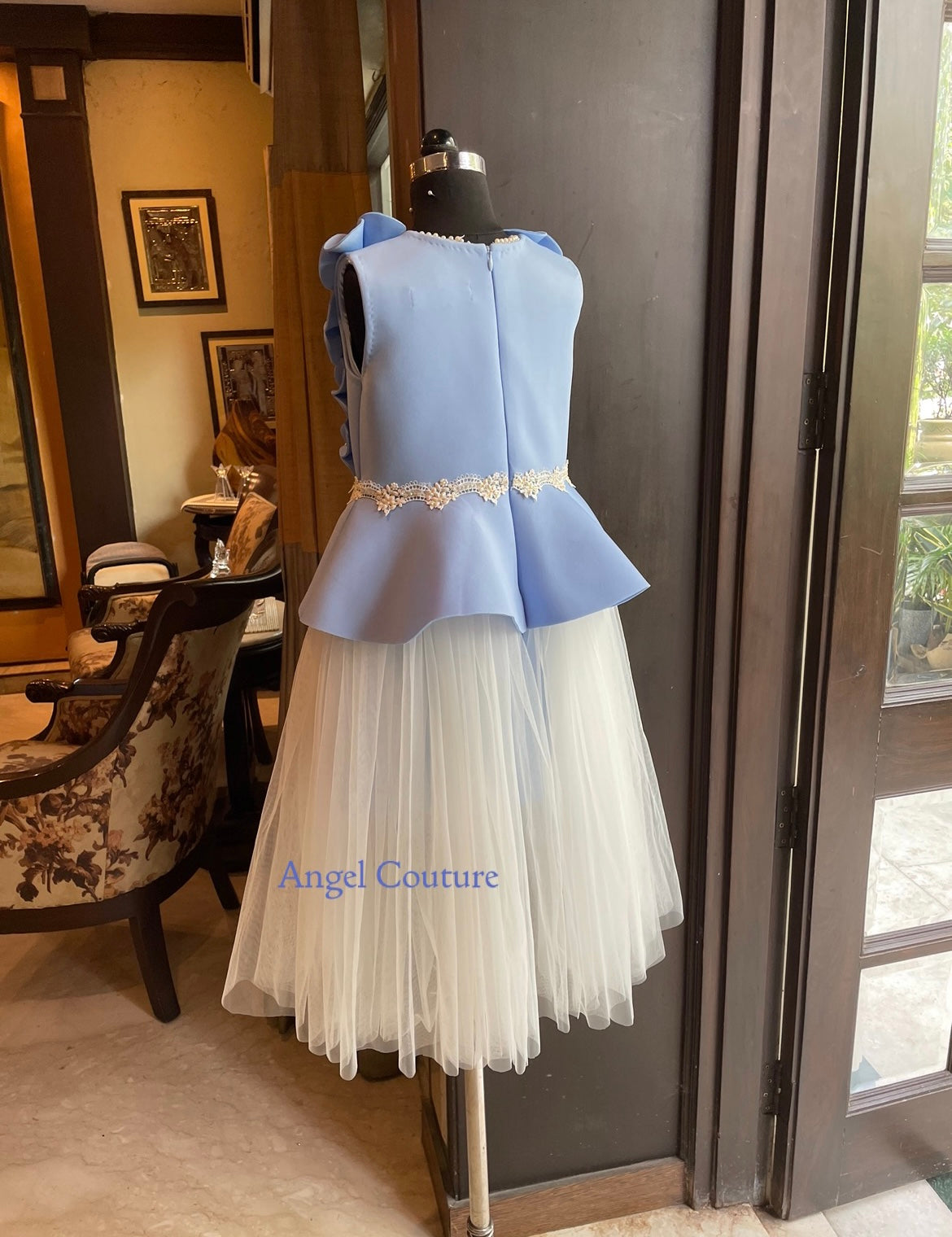 Powder Blue Princess Scallop Dress
