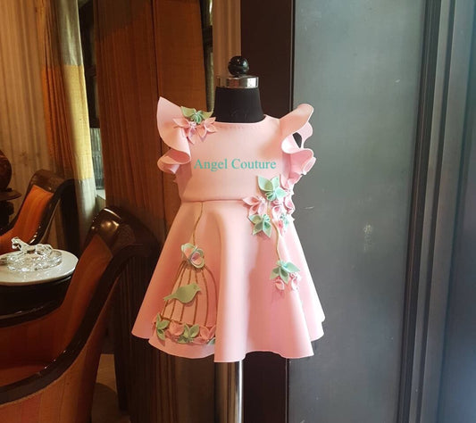 Baby Pink Birdcage Dress