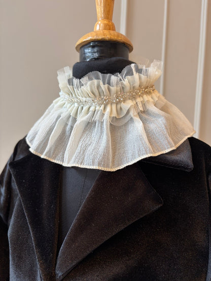 Black Velvet Coat Classic Vintage Dress