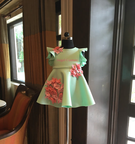 Mint Green Shadees Of Pink Garden Dress