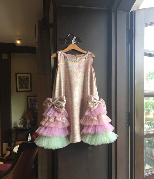 Lilac Lycra A Line Dress