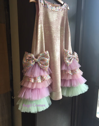 Lilac Lycra A Line Dress