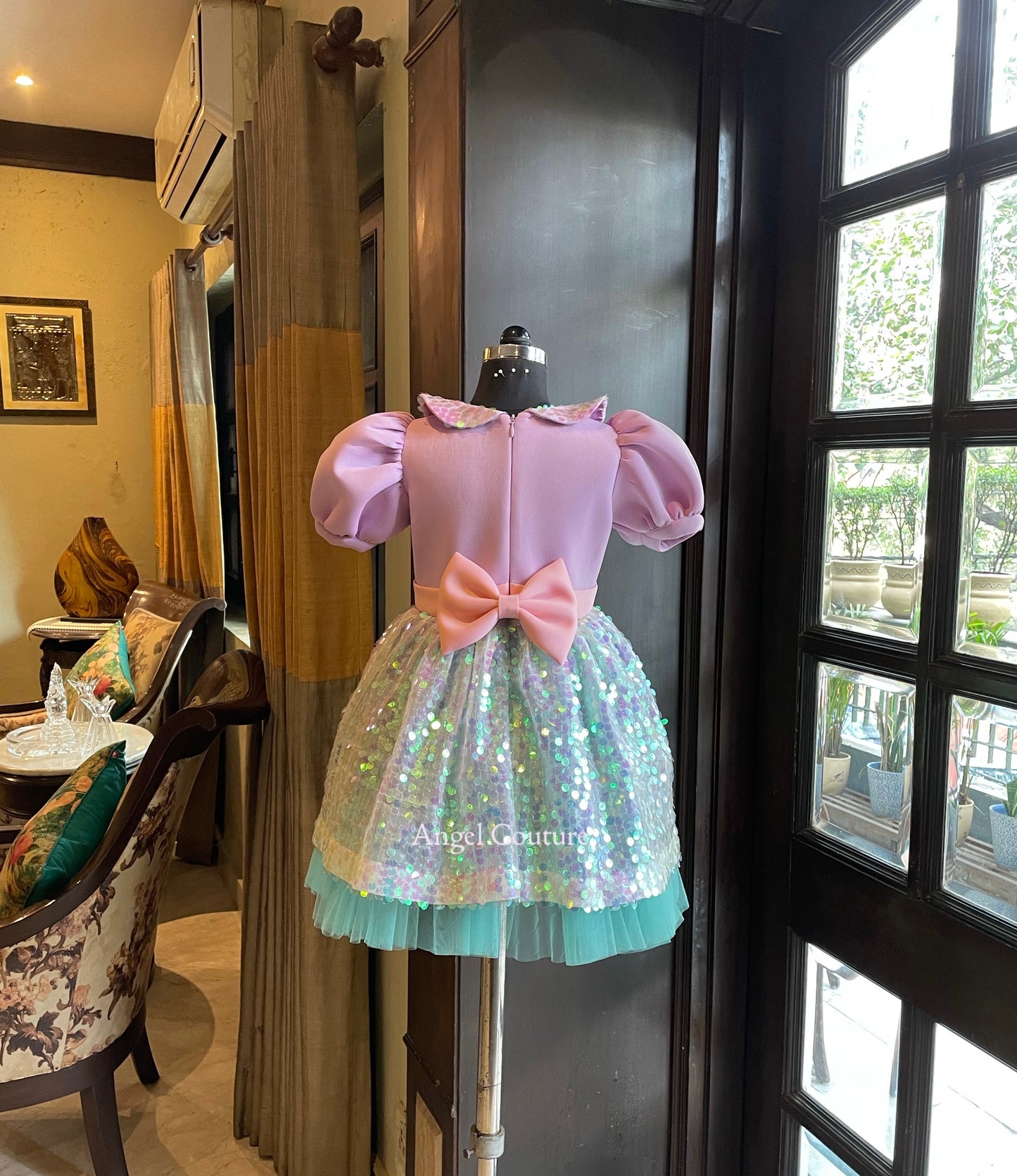 Mint Green Sequence Skirt Dress