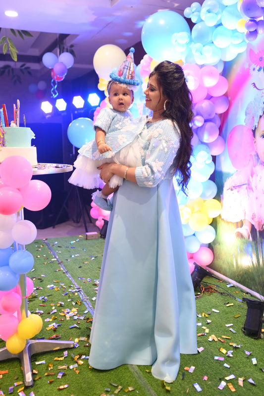 Ice Blue Sequence Gown