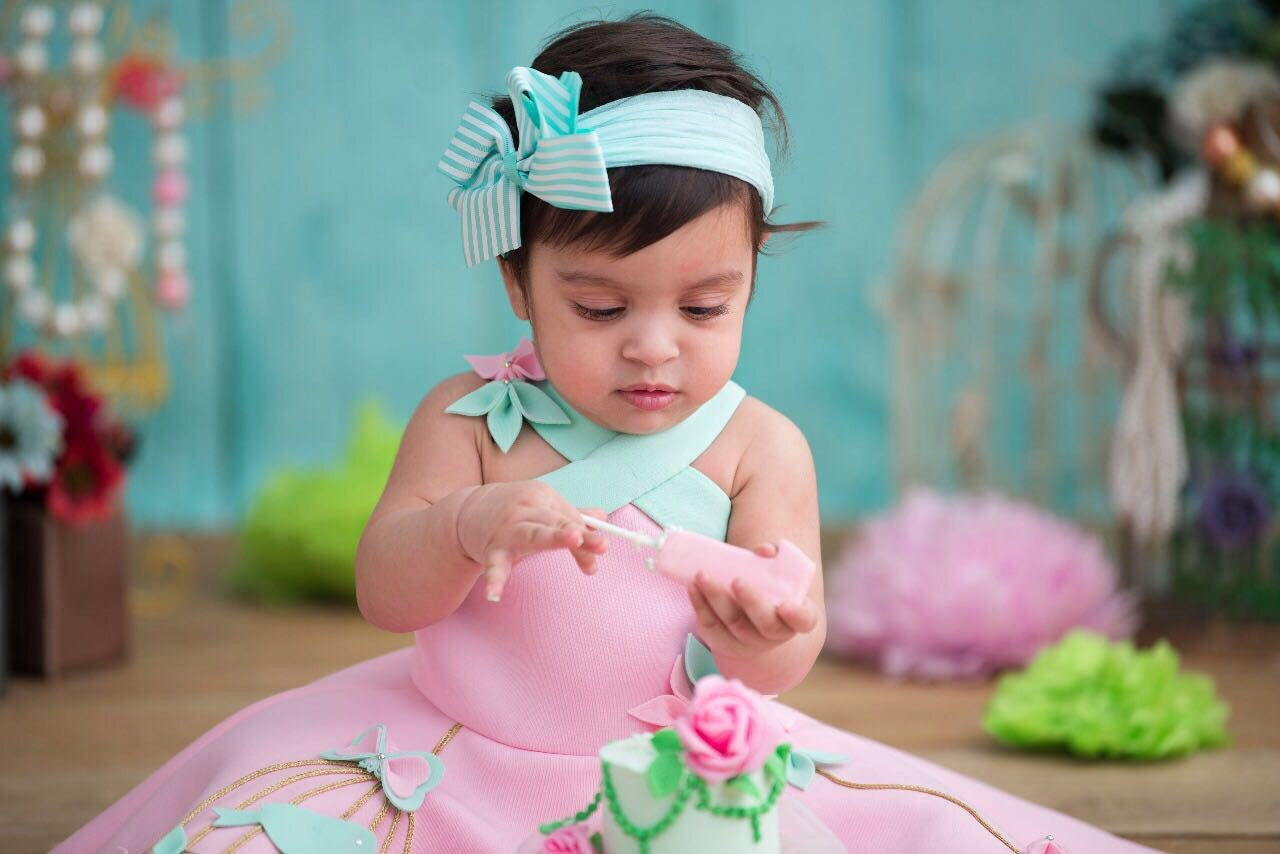 Baby Pink Criss Cross Birdacage Dress