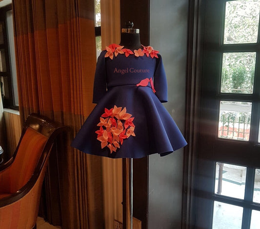 Royal Blue Garden Bird Dress