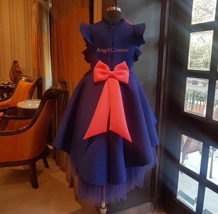 Royal Blue Garden Short Long Gown