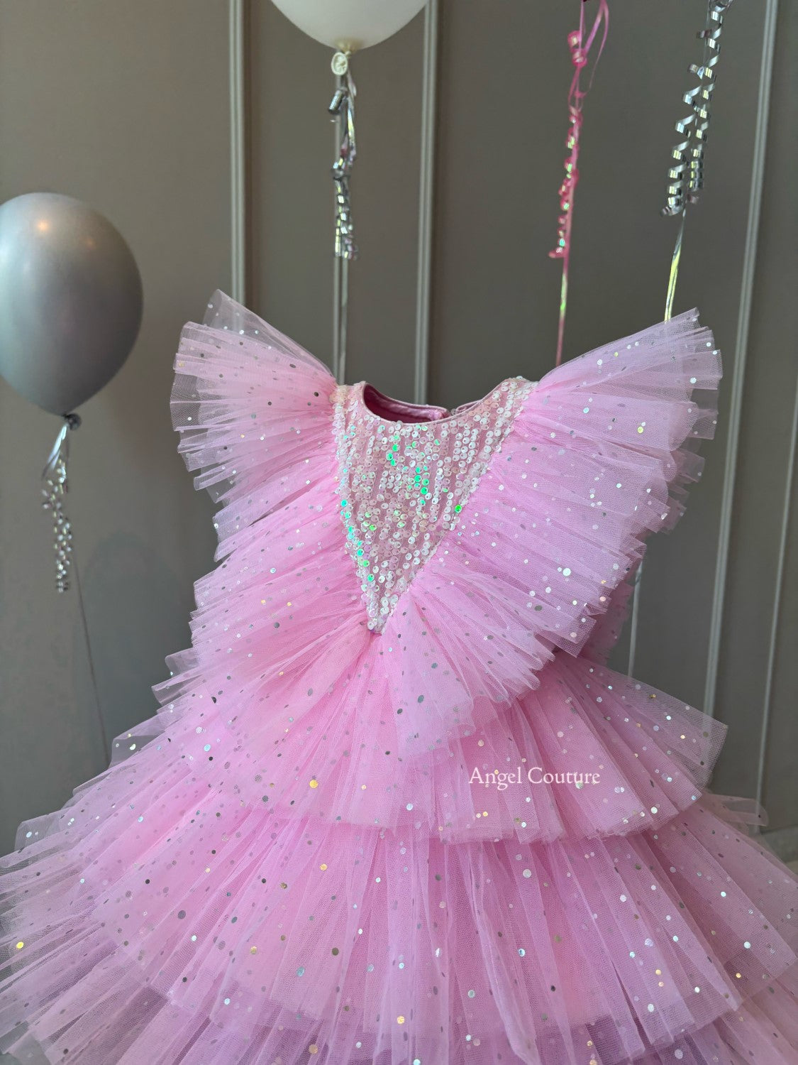 Lotus Pink Angel Wing Dress