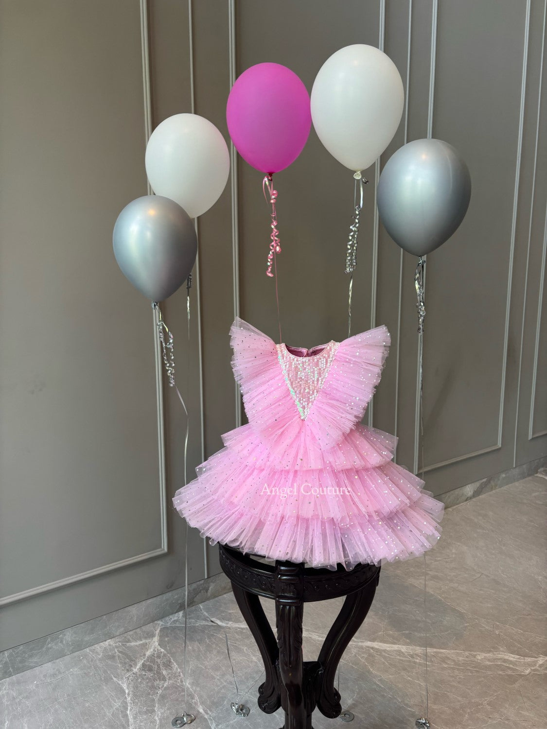 Lotus Pink Angel Wing Dress
