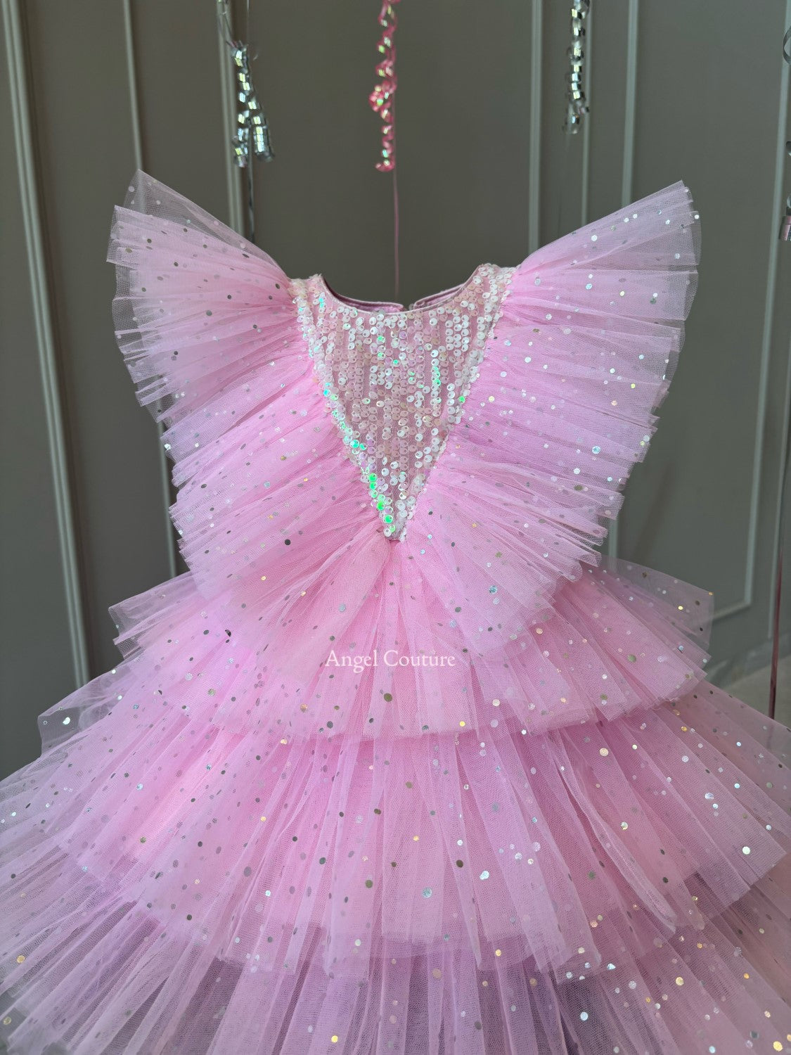 Lotus Pink Angel Wing Dress