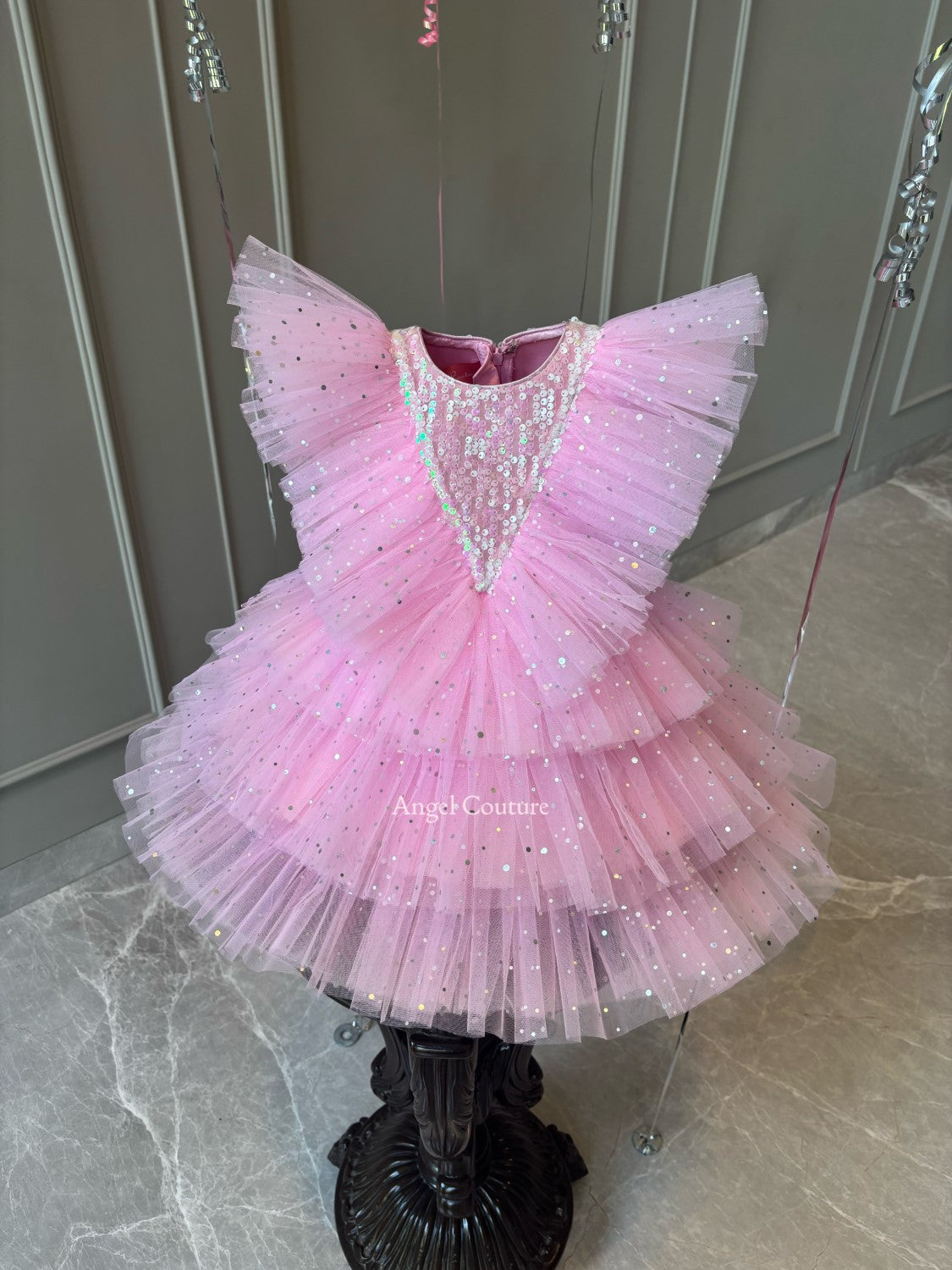 Lotus Pink Angel Wing Dress