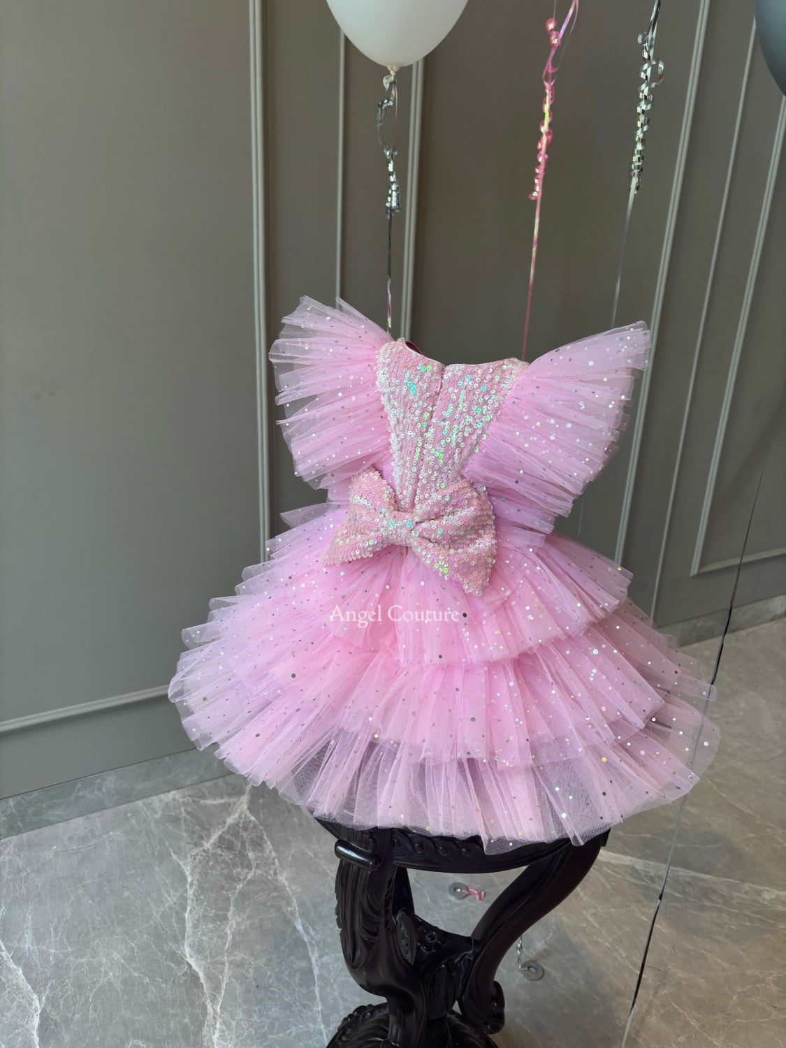 Lotus Pink Angel Wing Dress