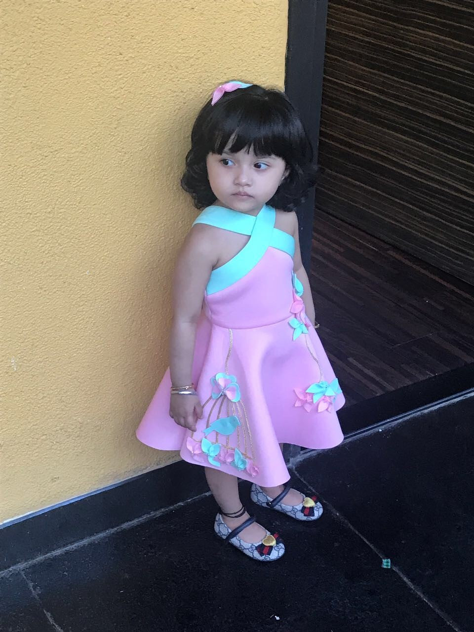 Baby Pink Criss Cross Birdacage Dress