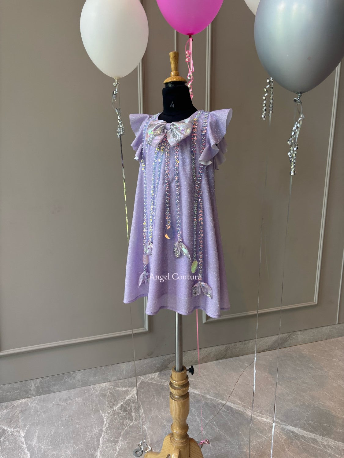 Lilac Mermaid Tassel Dress