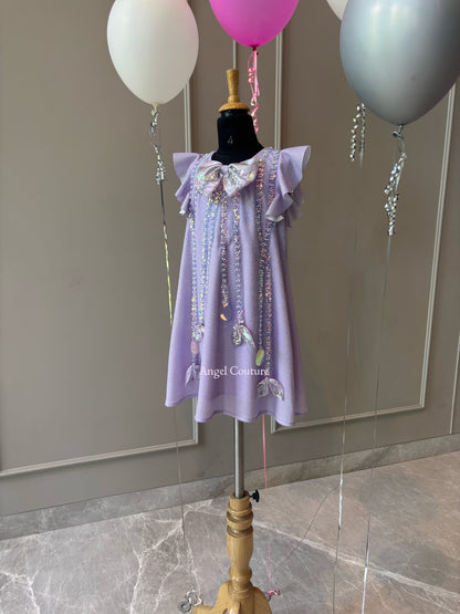 Lilac Mermaid Tassel Dress