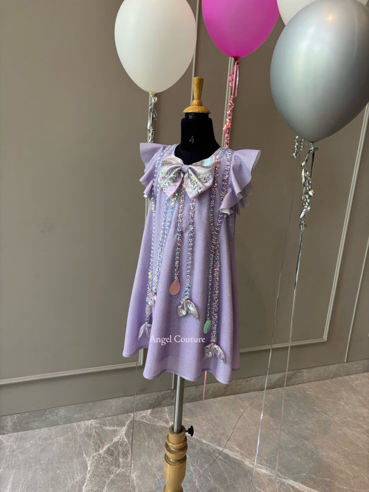 Lilac Mermaid Tassel Dress