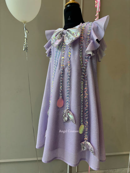Lilac Mermaid Tassel Dress