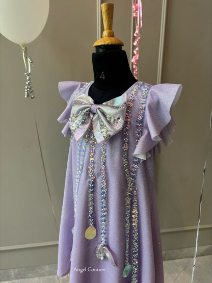 Lilac Mermaid Tassel Dress
