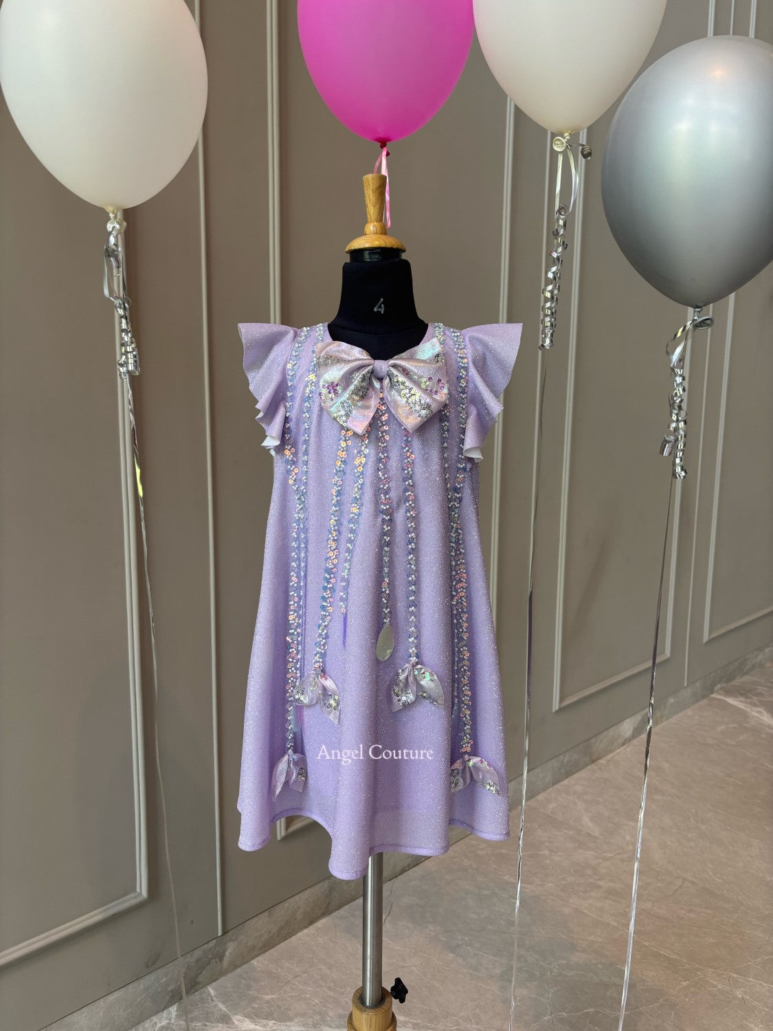 Lilac Mermaid Tassel Dress