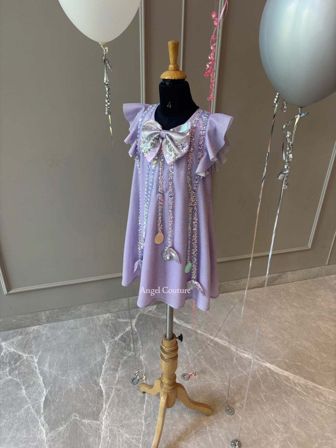 Lilac Mermaid Tassel Dress