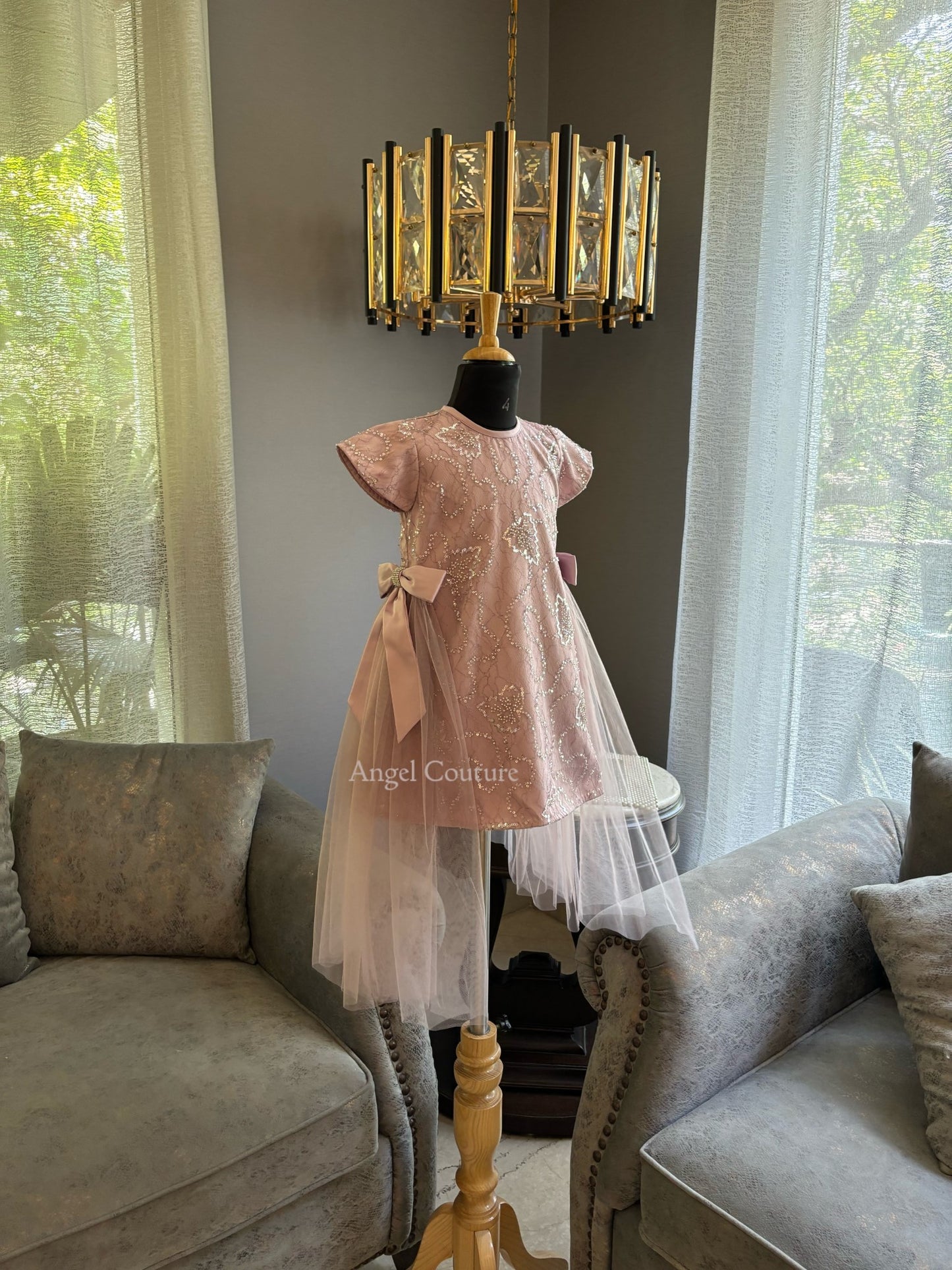 Lavender Sequence Chantilly A Line Dress