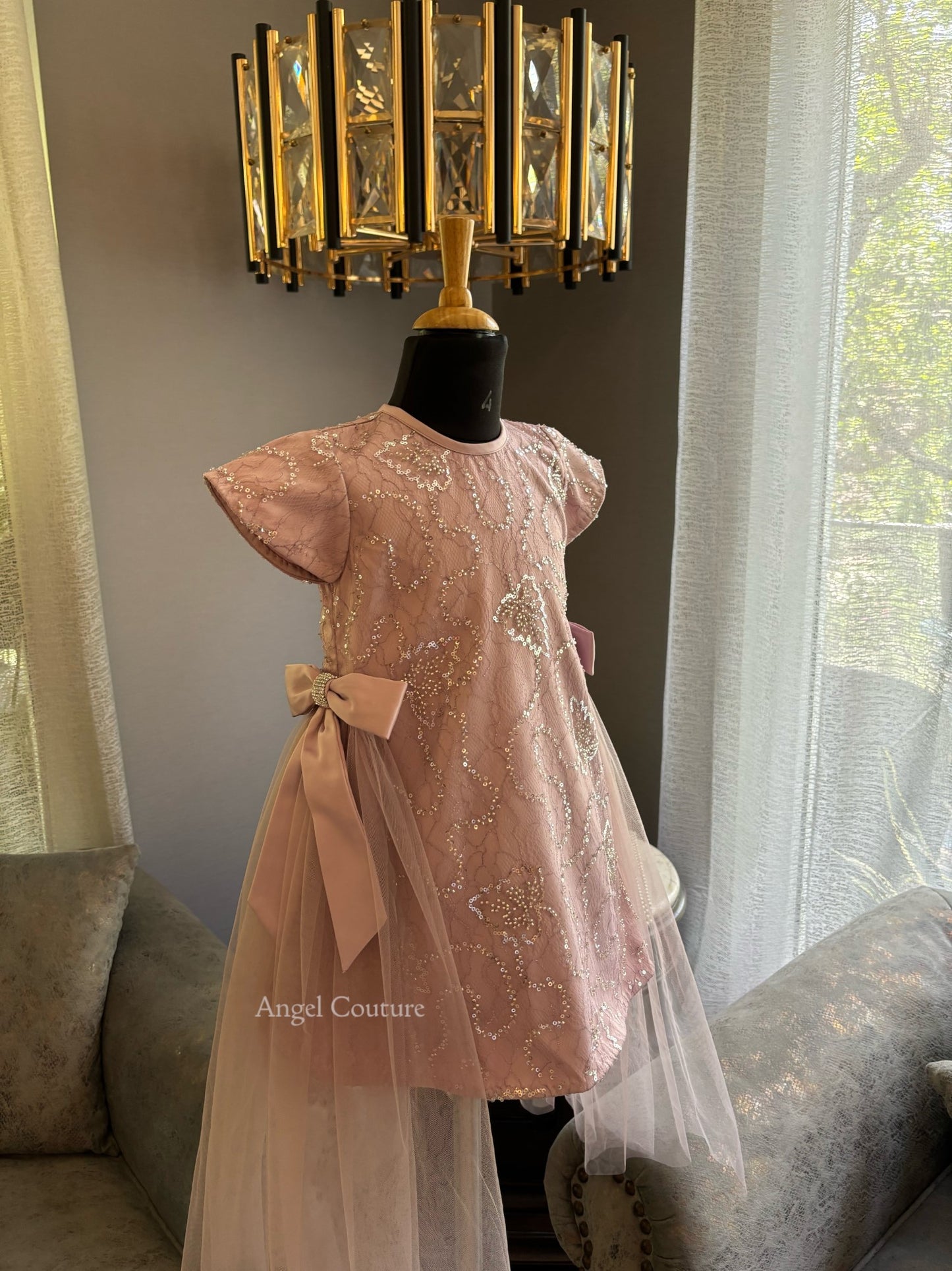 Lavender Sequence Chantilly A Line Dress