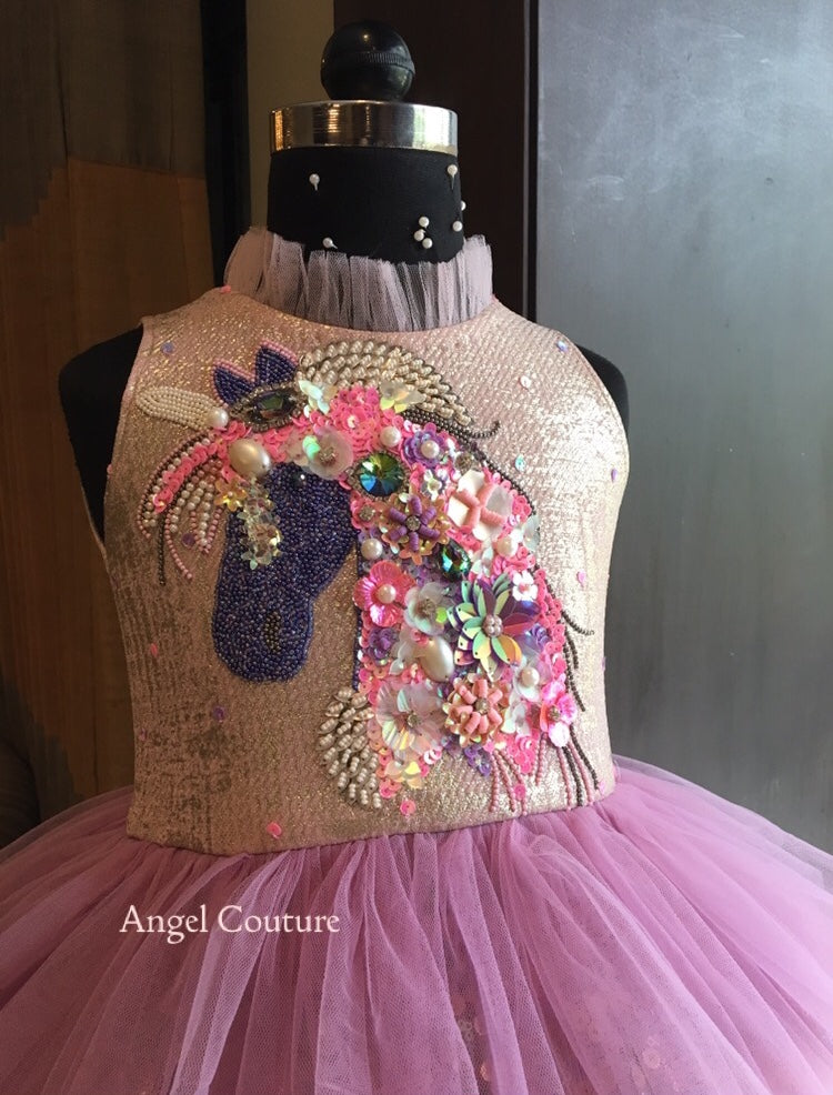 Lilac Royal Unicorn Multilayer Gown