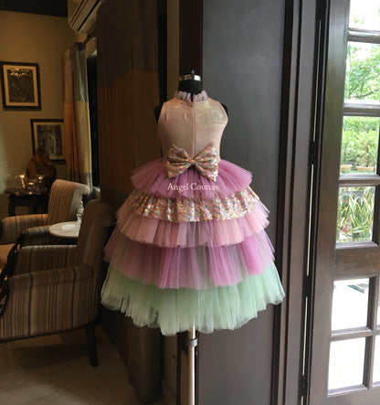 Lilac Royal Unicorn Multilayer Gown