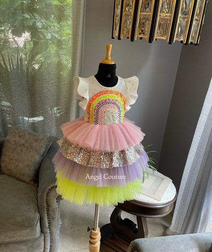 Rainbow Multilayer Dress