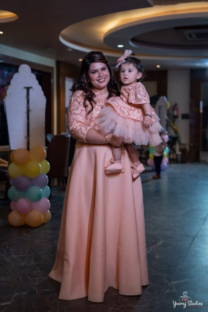 Peach Sequence Gown