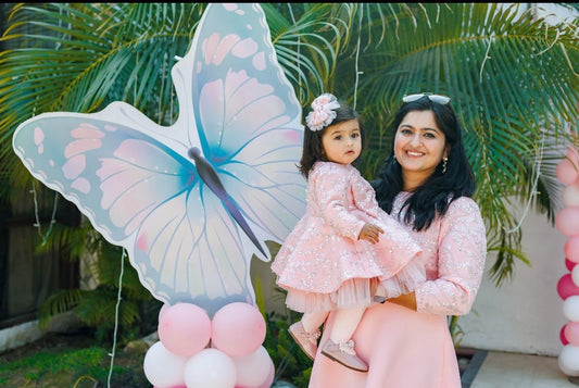 Baby Pink Sequence Midcalf Dress