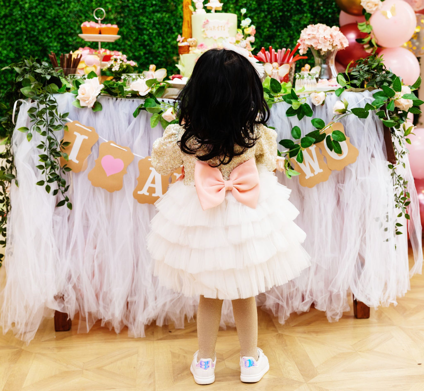 Silver Ivory Multilayer Dress