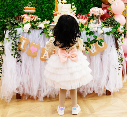 Silver Ivory Multilayer Dress
