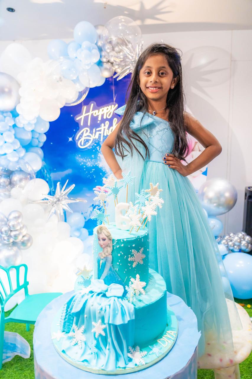 Ice Blue One Shoulder Bow Flair Gown