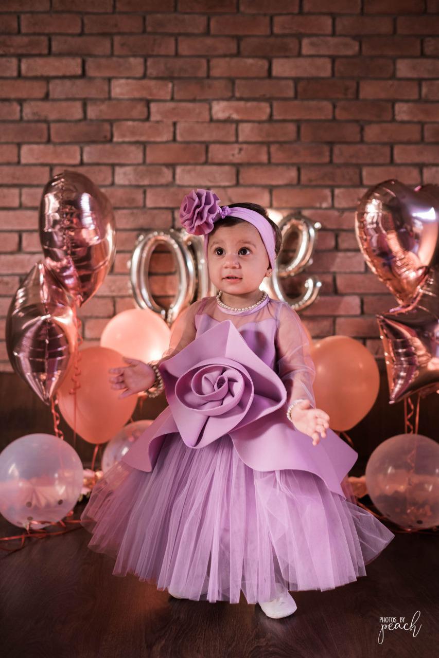 Lilac Big Rose Dress