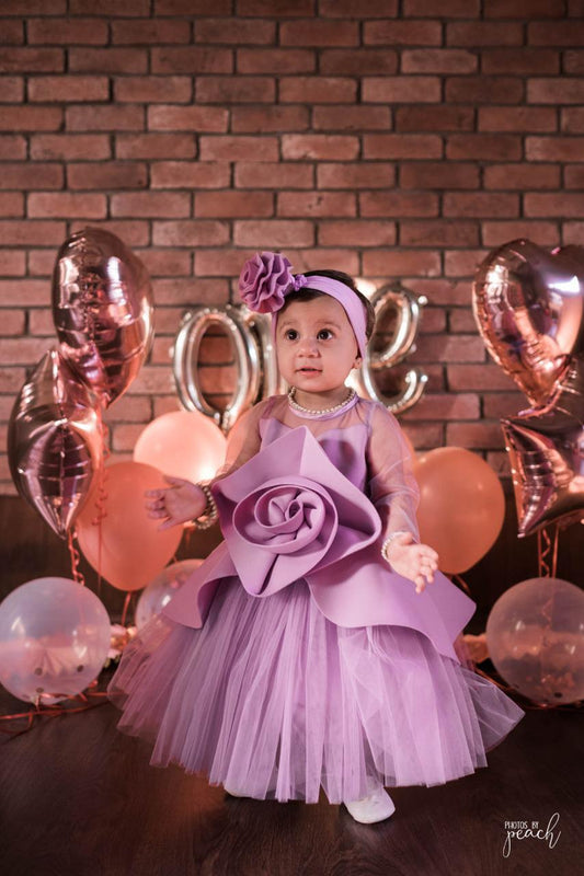 Lilac Big Rose Dress