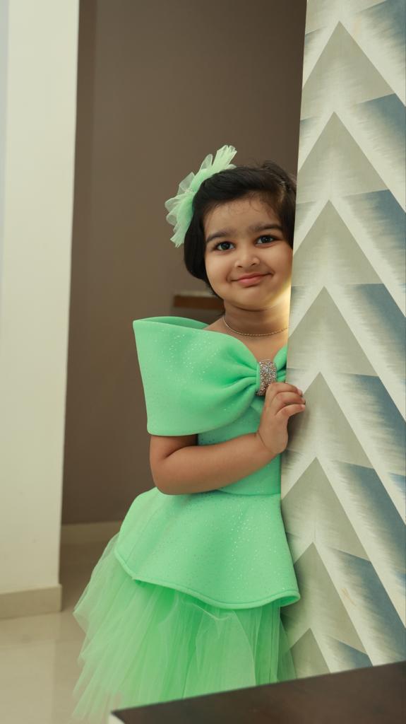 Mint Green Offshoulder Bow Charm Dress