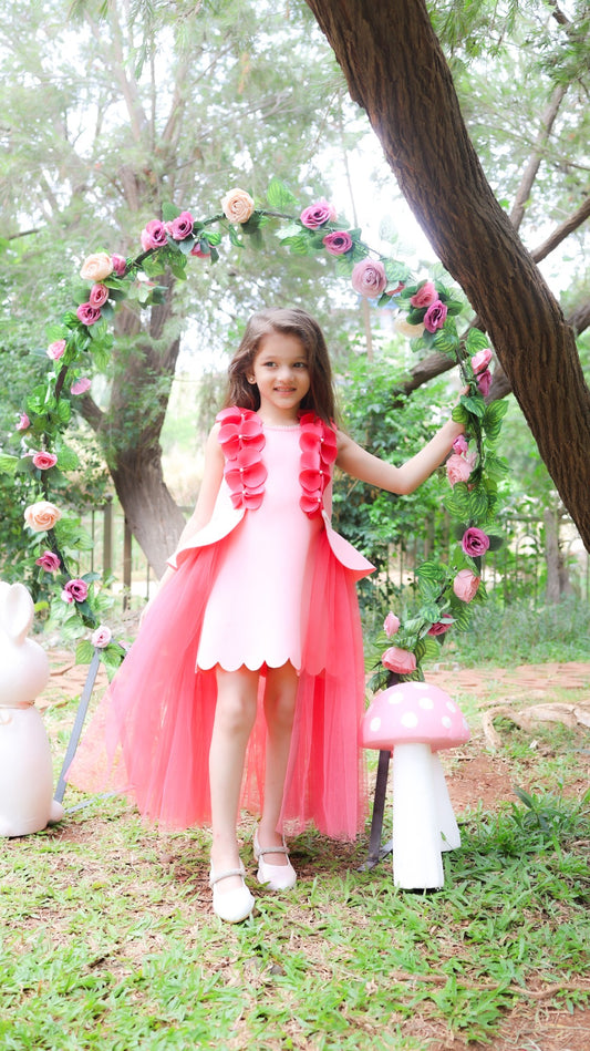 Shades Of Pink Princess Scallop Dress