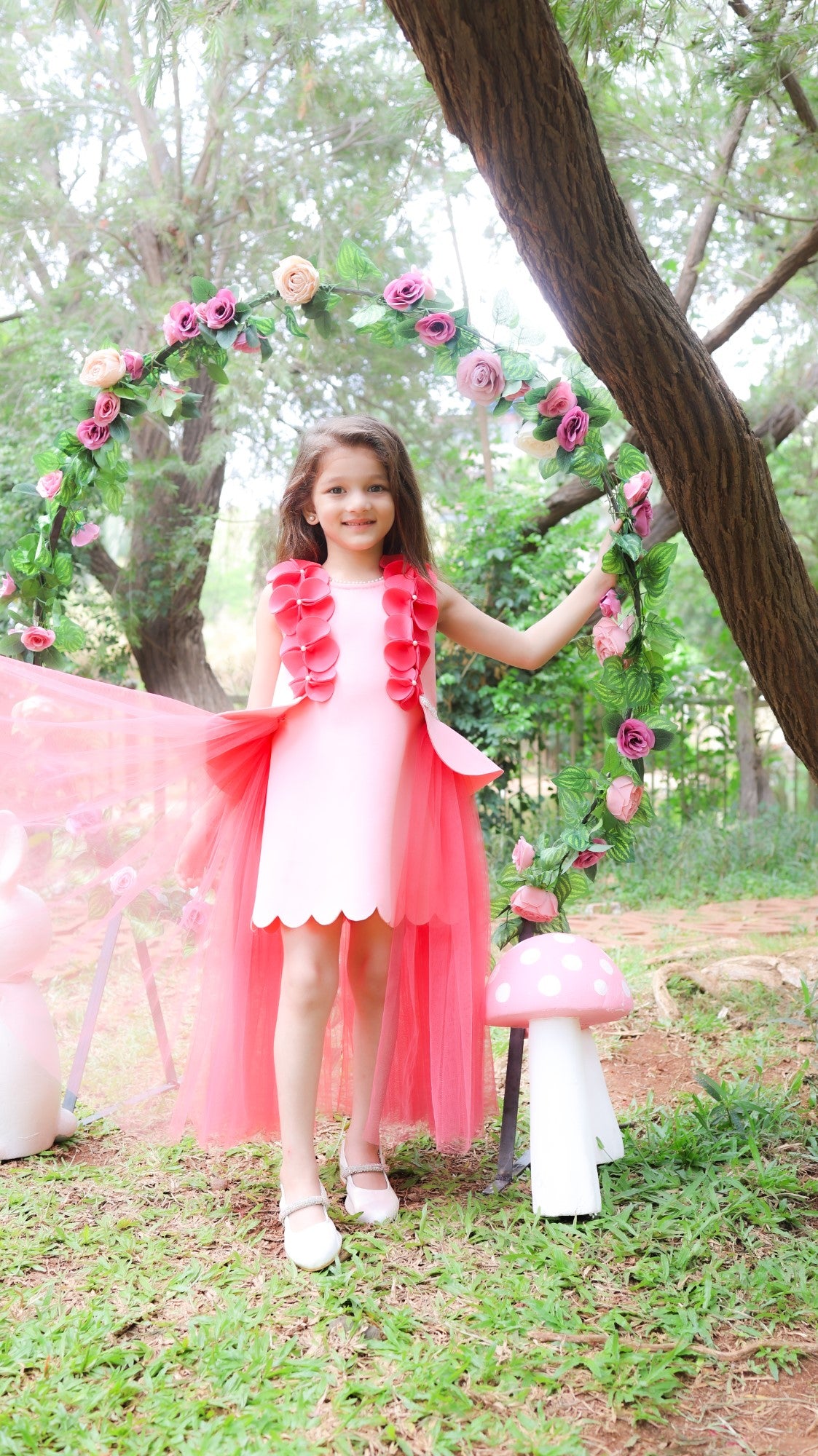 Shades Of Pink Princess Scallop Dress