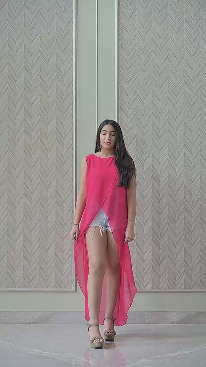 Coral Dark Pink Over Lap Top